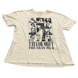Taylor Swift The Eras Tour Official Shirt Cream Size Large